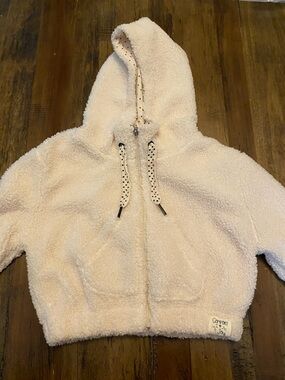 Mayoral Cream Sherpa Hooded Zip Jacket